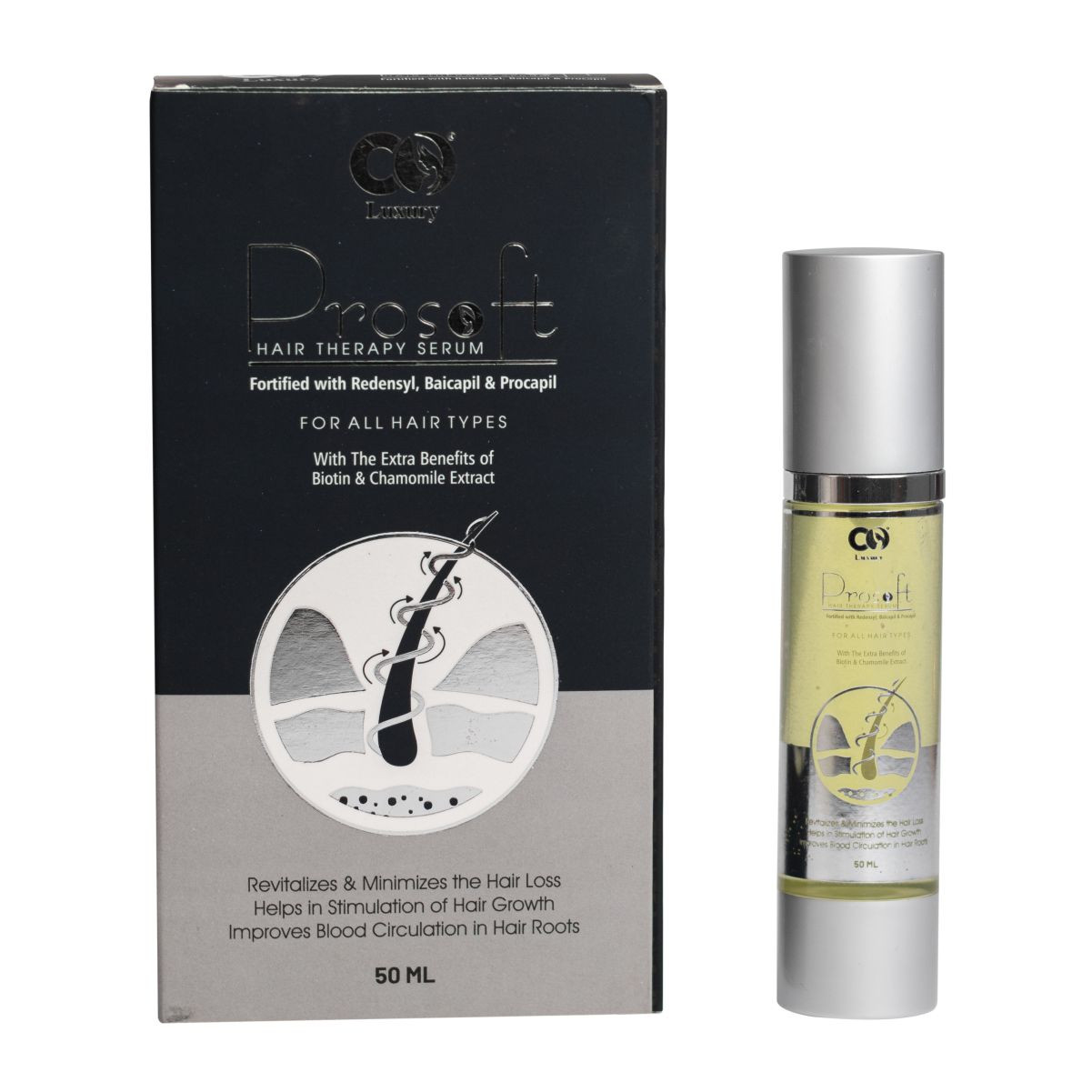 Co-Luxury Prosoft Hair Serum With Redensyl, Procapil & Baicapil For Hairfall Control And Hair Regrowth- For All Hair Types
