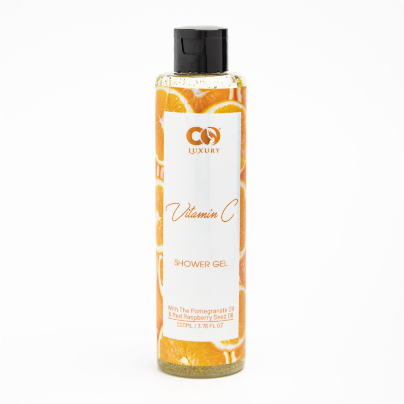 Co-Luxury Vitamin C Shower Gel with Saffron Extracts, Sandalwood Oil & Vitamin E Beads